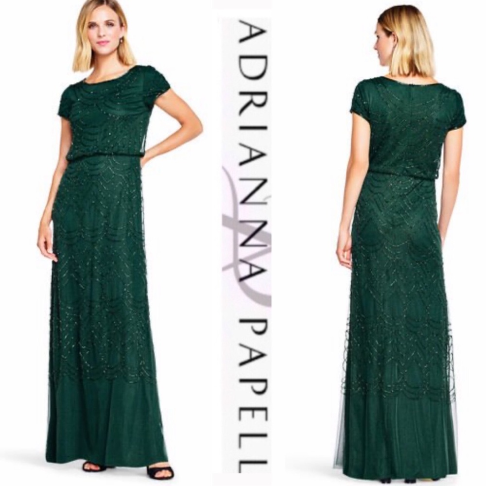 Adrianna Papell short sleeve blouson dress - Picture 2 of 6